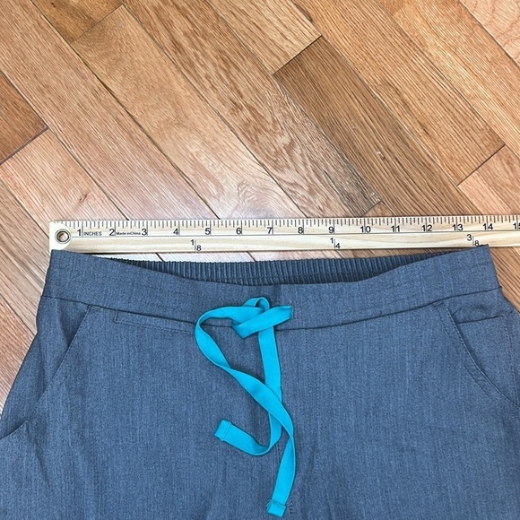 Figs Yola Technical Collection Graphite Teal drawstring skinny scrub siz… - Picture 10 of 12